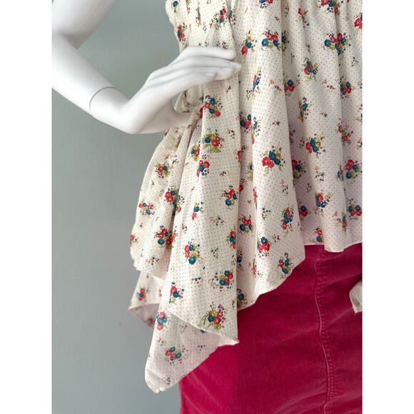 Y2k Mudd Floral Polka Dot Babydoll Tank Top size XS Boho 2000s Summer style - Picture 4 of 5